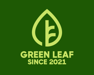 Vegetarian Organic Leaf logo design