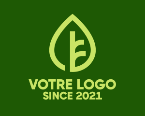 Environment Friendly - Vegetarian Organic Leaf logo design