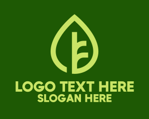 Vegetarian Organic Leaf Logo
