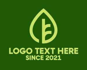 Organic Products - Vegetarian Organic Leaf logo design