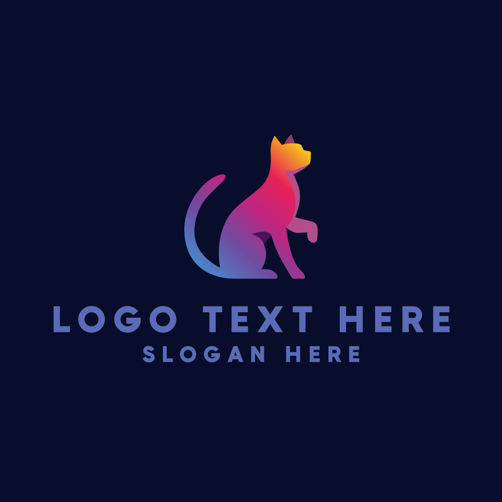 Gradient Pet Cat Logo | BrandCrowd Logo Maker