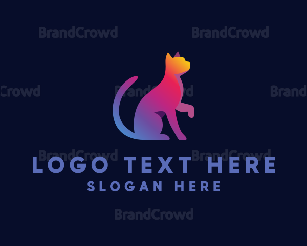 Gradient Pet Cat Logo