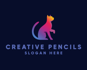 Gradient Pet Cat logo design