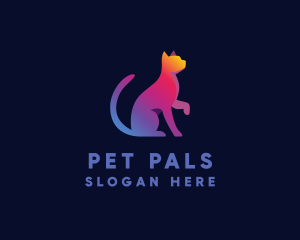 Gradient Pet Cat logo design