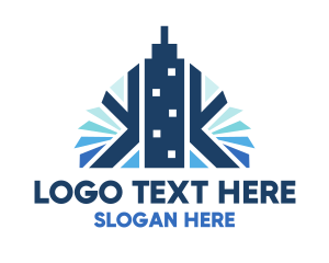 Skyline - Blue Urban City logo design