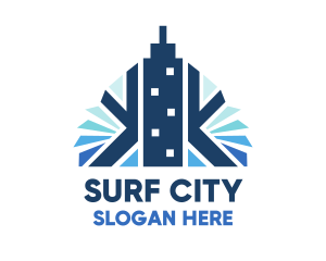 Blue Urban City logo design