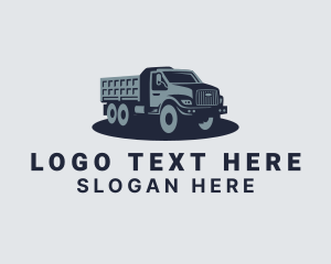 Contractor - Industrial Dump Truck Vehicle logo design
