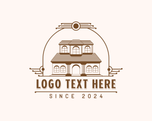 Vintage - House Broker Real Estate logo design