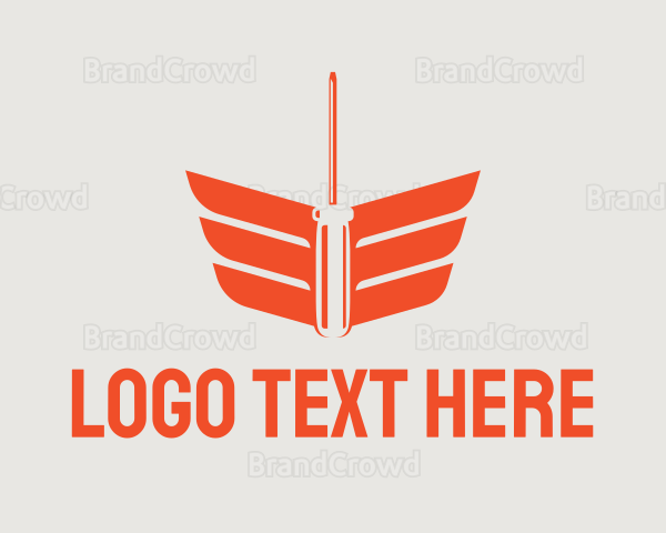 Orange Winged Screwdriver Logo