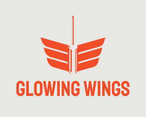 Orange Winged Screwdriver logo design