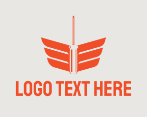 Diy - Orange Winged Screwdriver logo design