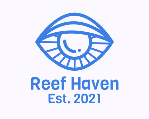 Reef - Clam Eye Line Art logo design