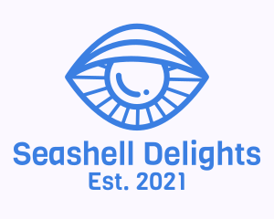 Seashell - Clam Eye Line Art logo design