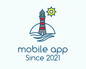Searchlight - Lighthouse Coastal Tower logo design
