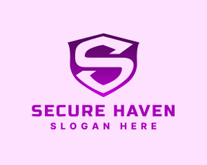 Privacy - Safety Security Shield Letter S logo design