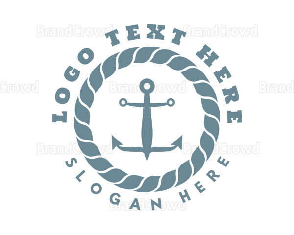 Nautical Rope Anchor Logo