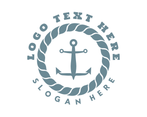 Nautical Marine Anchor Logo