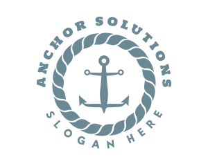 Nautical Rope Anchor logo design