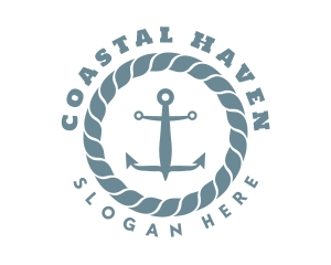 Nautical Rope Anchor logo design