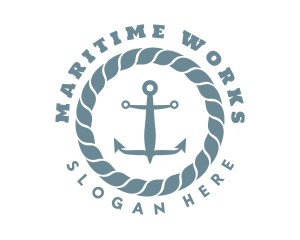 Nautical Rope Anchor logo design