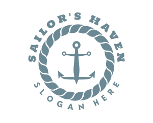 Nautical Rope Anchor logo design