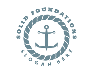 Coastal - Nautical Rope Anchor logo design