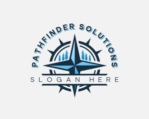 Wayfinding - Navigation Compass Pathfinder logo design