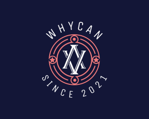 Hipster - Mystical Badge Letter AV logo design