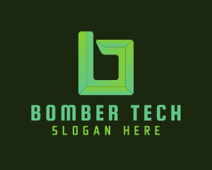 Cube Tech Letter B logo design