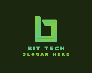 Cube Tech Letter B logo design