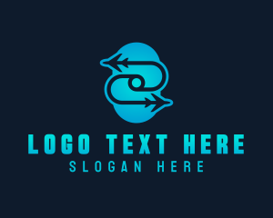 Delivery - Logistics Plane Letter S logo design