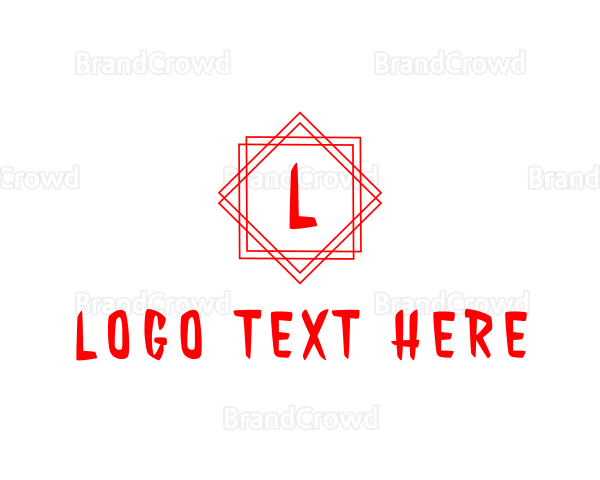 Geometric Line Interior Design Logo