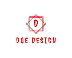 Geometric Line Interior Design logo design