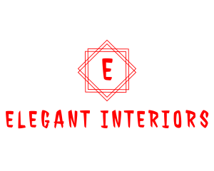 Geometric Line Interior Design logo design