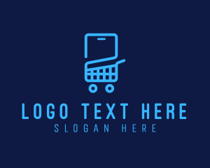 Smartphone - E-commerce Shopping Cart logo design