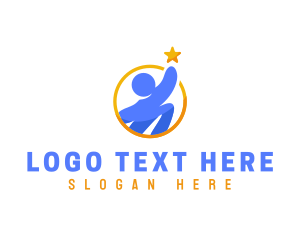 Person - Leader Person Volunteer logo design
