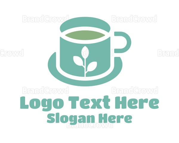 Blue Minimalist Teacup Logo