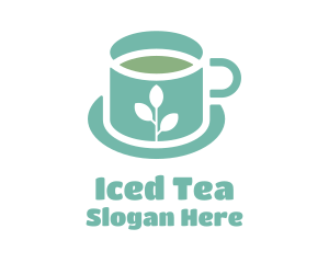 Blue Minimalist Teacup logo design