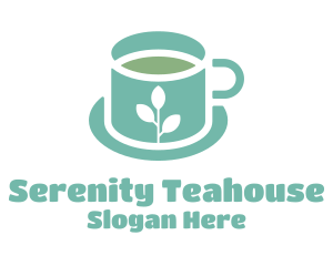 Blue Minimalist Teacup logo design