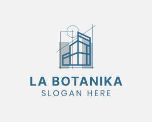 Architectural Blueprint Building  Logo