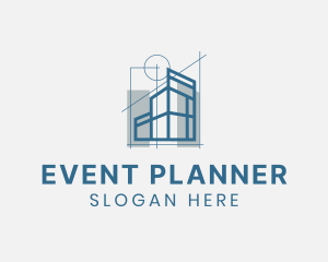 Architectural Blueprint Building  Logo