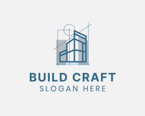 Architectural Blueprint Building  logo design