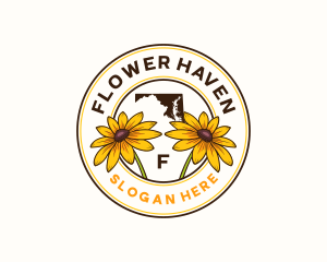 Maryland Flower Susan logo design