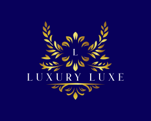 Luxury Floral Leaf logo design