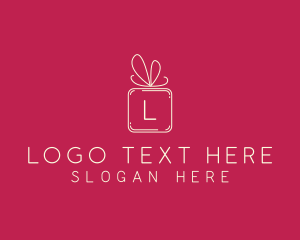 Gift Shop - Holiday Gift Ribbon logo design