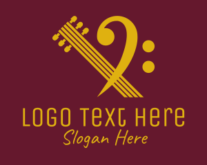 Musical - Bass Clef Music School logo design