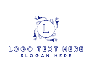 Electrical Cable Plug logo design