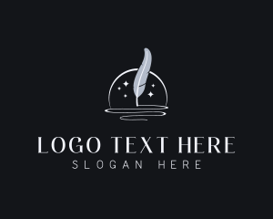 Writer - Quill Blog Writer Author logo design