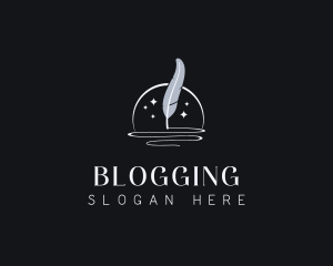 Quill Blog Writer Author logo design