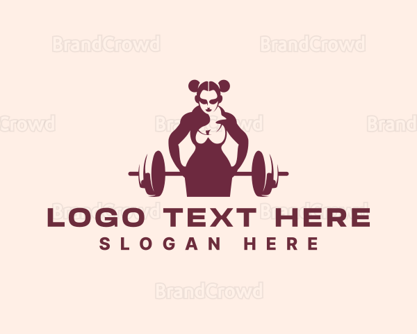 Strong Feminine Bodybuilder Logo